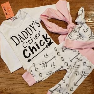 0-6 months Daddy's Other Chick outfit